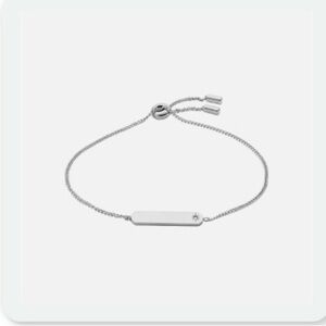 Fossil stainless steel lariat identification Bracelet